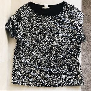 Sequin oversized top